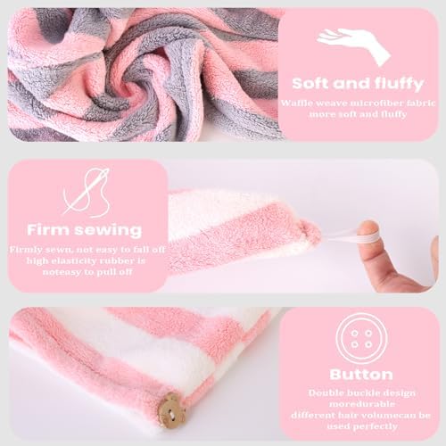 3 Pack Microfiber Hair Towel Wrap for Women 1