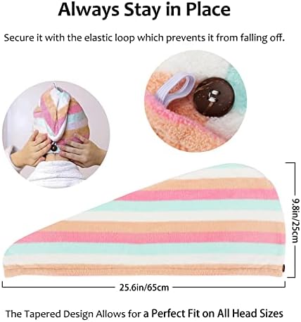 AuroTrends Microfiber Hair Towel 2Pack - Rainbow Set