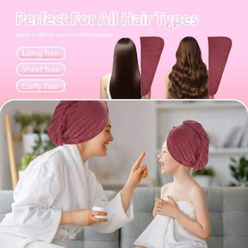 Houldhowd Microfiber Hair Towel 3 Pack