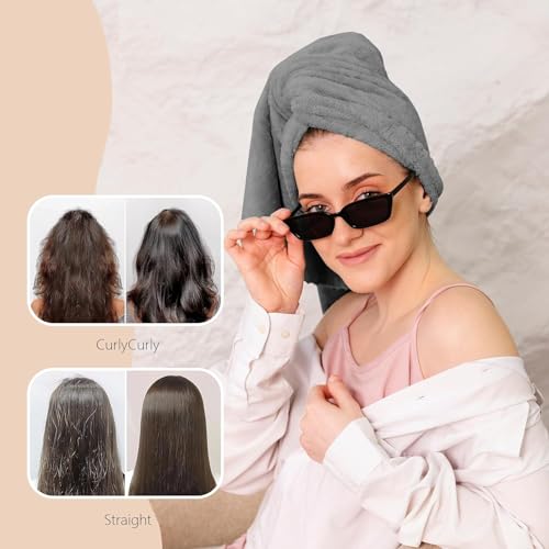 VLM 3 Pack Microfiber Hair Towels for Women 1