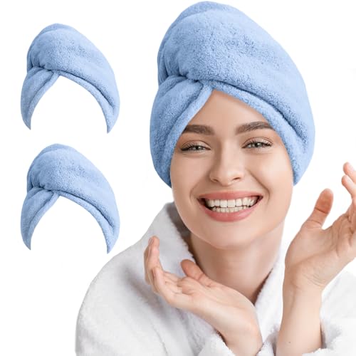 AGLIFEFY 2 Pack Microfiber Hair Towels