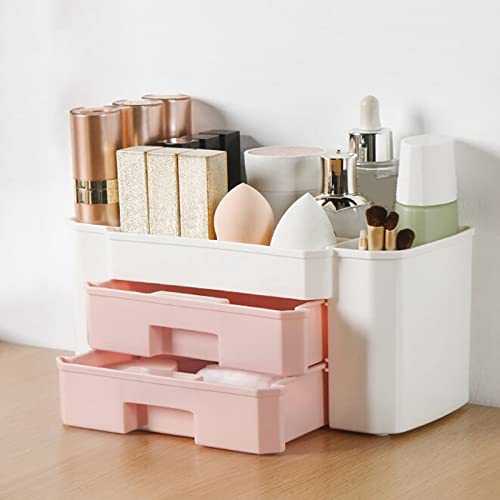 HMDABD Cosmetic Organizer With Drawers Clear Plastic Case
