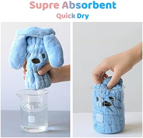 2PCS Cute Bear Dry Hair Caps for Women Girls Kids