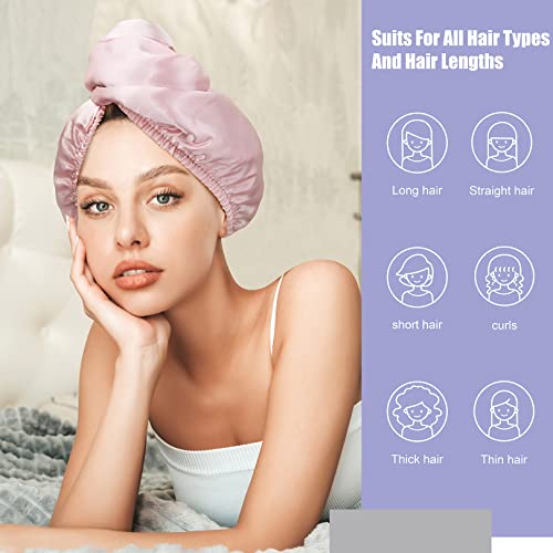 YoulerTex 2Pack Microfiber Hair Towel Wrap Turban for Women Girls
