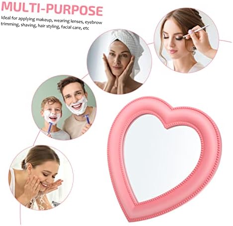 Angoily Elegant Heart Shape Wall Mounted Makeup Mirror 1