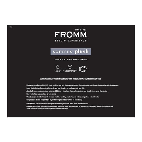 Fromm Softees Plush Microfiber Towels 6 Pack