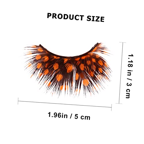 SOIMISS 2 Pairs Wispy Fluffy False Eyelashes Orange