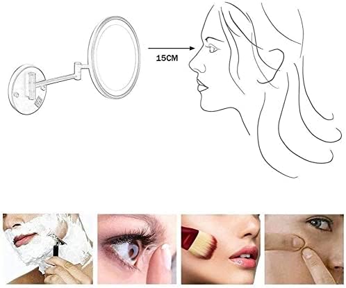 DEIHGE Vanity Mirror 3X Magnification LED Light
