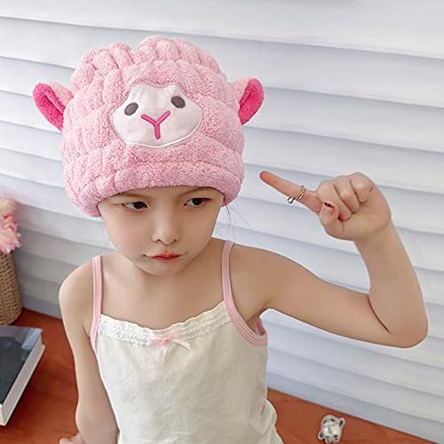 Cute Plush Lamb Hair Drying Cap with Ears