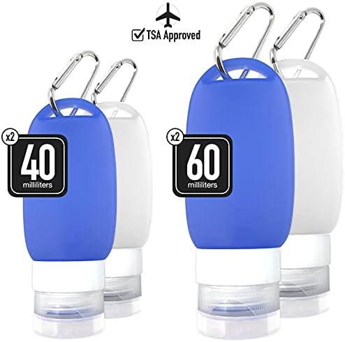 Cruise On Silicone Travel Bottle Set TSA Approved Leak-Proof Refillable