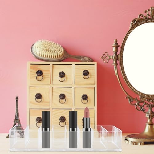 LALAFINA Acrylic Cosmetic Display Case with 8 Storage Spaces 1