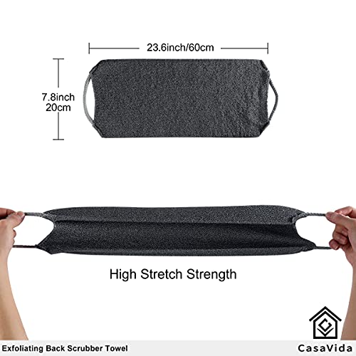 CASAVIDA 2 Pack Back Scrubber Towel for Shower Exfoliation