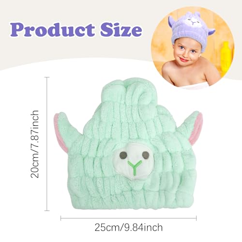 Unaone 2 PCS Microfiber Hair Drying Towel for Kids