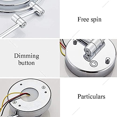 Vanity Mirror Wall Mounted Led 8 Inch 10X Magnification