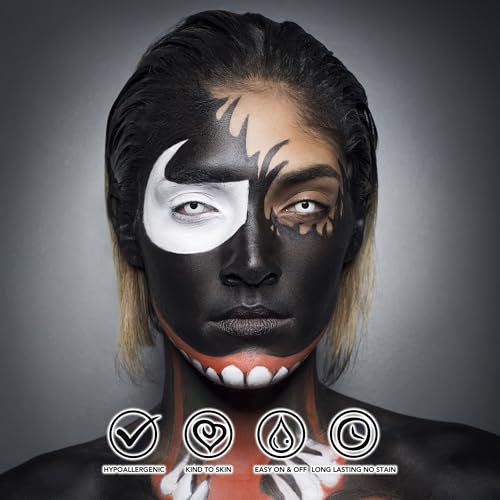 Wismee Black Face Paint 12 Fl Oz Halloween Makeup Kit