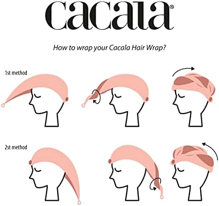CACALA Terry Cloth Shower Cap for Women 3pcs Set