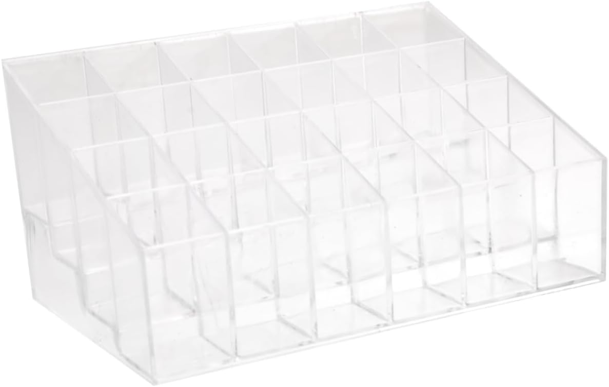 SAFIGLE Clear Acrylic Lipstick Display Organizer 24 Compartments