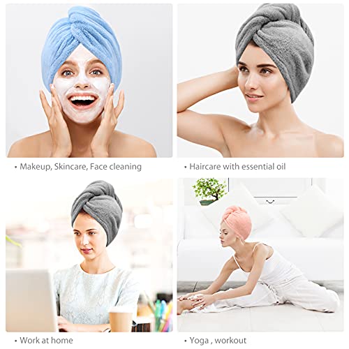 BEoffer Microfiber Hair Towel 3 Pack for Women Men Kids