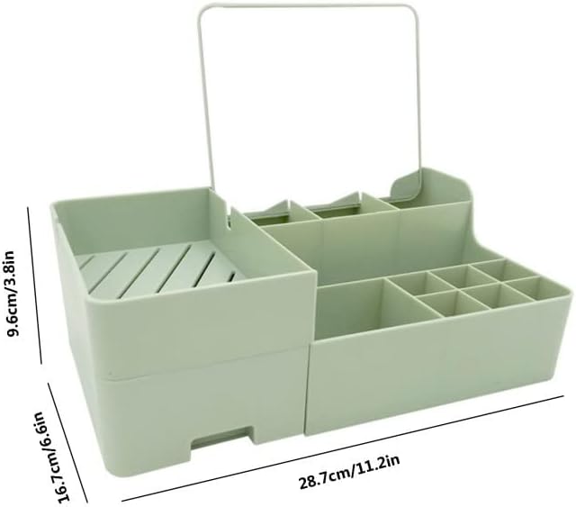 Plastic Makeup Bag Organizer with Wheels and Lock