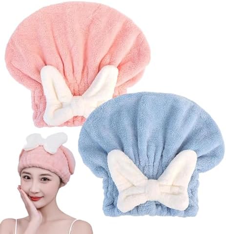 YUMINGUHC 2Pcs Super Absorbent Hair Drying Towel
