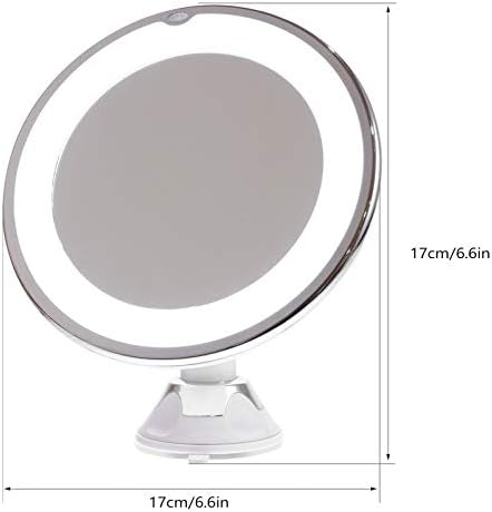 Angoily 10x Magnification LED Makeup Mirror for Women