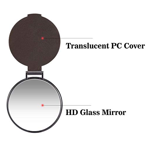 Compact Round Makeup Mirror Set of 3 26 x 237 Red