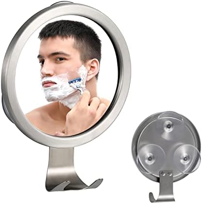 Fogless Shower Mirror with 3 Suction Cups and Hook 1