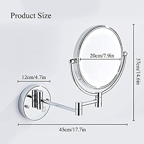 Vanity Mirror Wall Mounted Led 8 Inch 10X Magnification