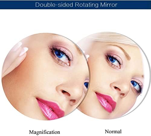 DEIHGE 8 Inch LED Wall-Mounted Makeup Mirror with 3X Magnifying