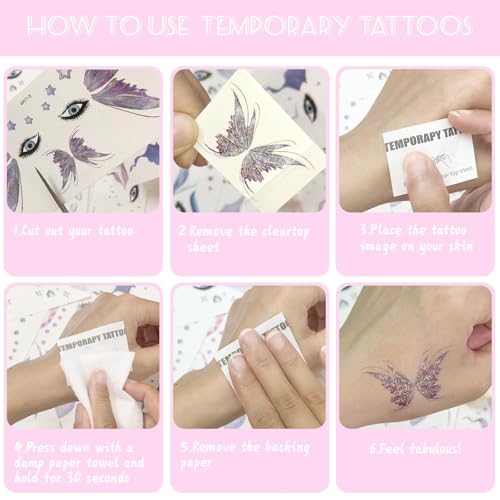 JoyfulGlam Shark Temporary Tattoo Stickers for Kids