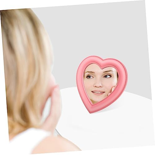 Angoily Elegant Heart Shape Wall Mounted Makeup Mirror 1
