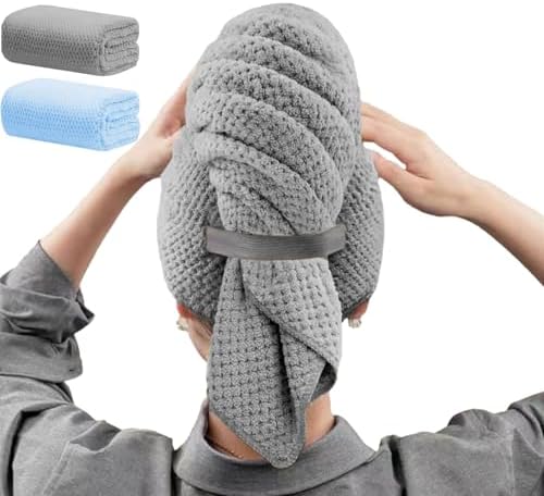 Wuwahold Microfiber Hair Towels Set 2 Pack