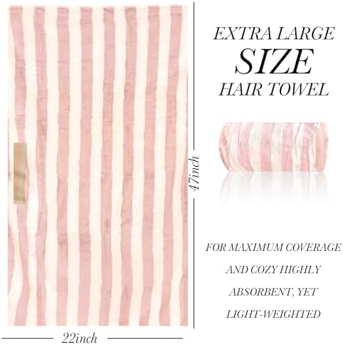 Chloven Soft Microfiber Hair Towel Wrap - 2 Pack Quick Drying