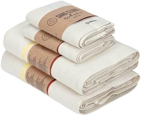 Sand Cloud Turkish Bath Towels Set of 4 - Extra Large Fringeless Organic Cotton