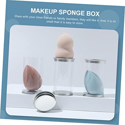 BIUDECO 6 Pack Egg Shape Makeup Sponge Case