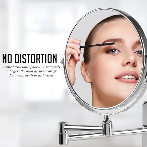 OVENTE 7 Wall Mirror with 1X10X Magnification and 360 Swivel