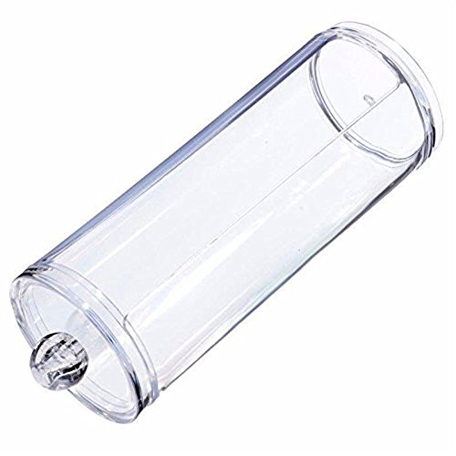 Teensery Clear Round Makeup Cotton Storage Box Organizer