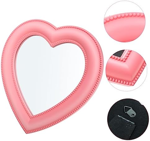 Angoily Elegant Heart Shape Wall Mounted Makeup Mirror 1