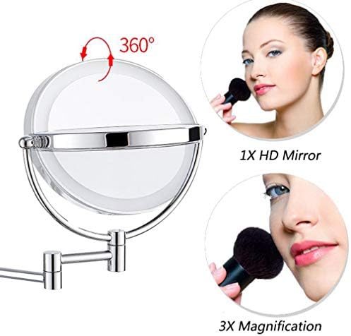 LCARY Wall Mirror with Lights and 3X Magnification