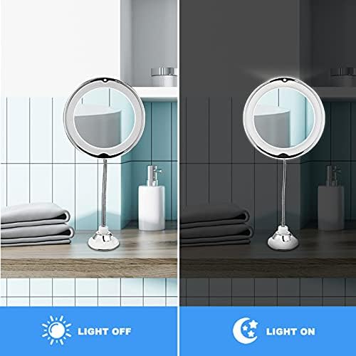 DOITOOL 10x Magnifying LED Vanity Mirror