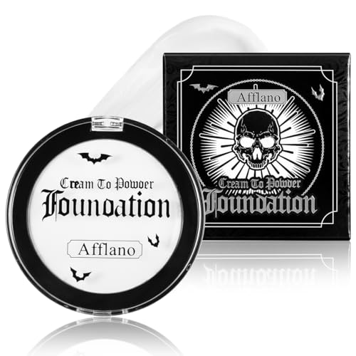 Goth White Face Paint Foundation for Halloween Costumes