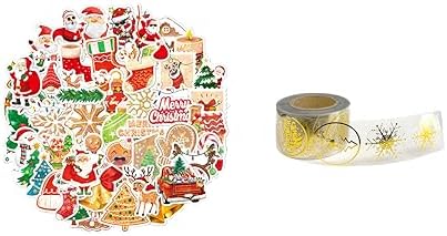 SUNFICON Cosmetic Display Case with Christmas Stickers 1