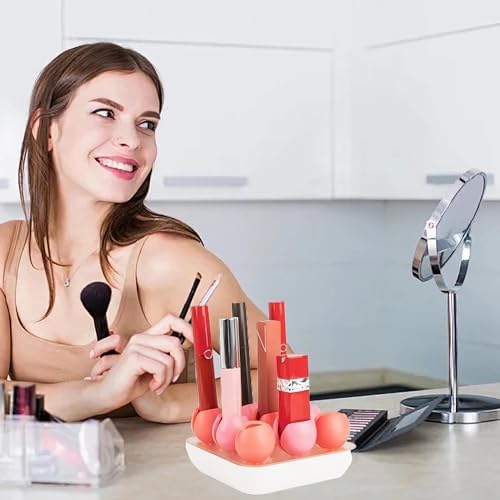 ACUDUDOMA Flower Cosmetic Display Case for Lipstick Organizer Pink