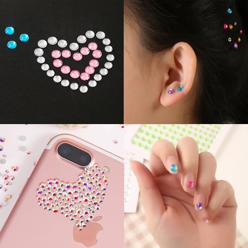 3250 Pcs Self Adhesive Face Gems Rhinestone Stickers for Make-Up DIY