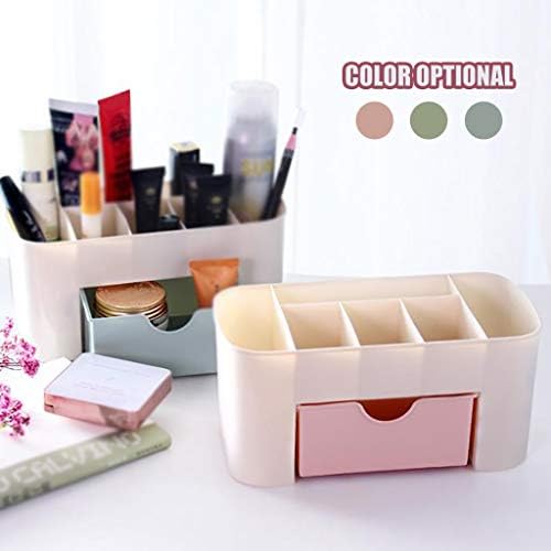 BCDlily Cosmetic Organizer with Drawer and Compartments Pink 1