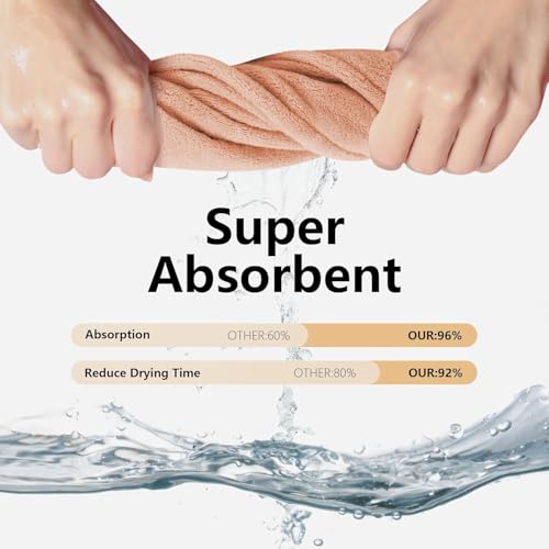 VLM 3 Pack Microfiber Hair Towels for Women 1