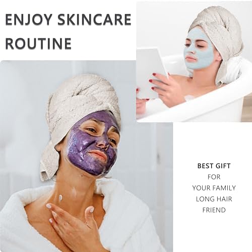 Large Microfiber Hair Towel with Spa Headband and Wristbands Set
