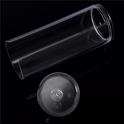 Teensery Clear Round Makeup Cotton Storage Box Organizer