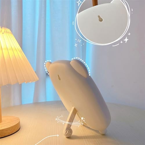 Cute Bear Makeup Mirror Wall Mountable Desktop Vanity Mirror