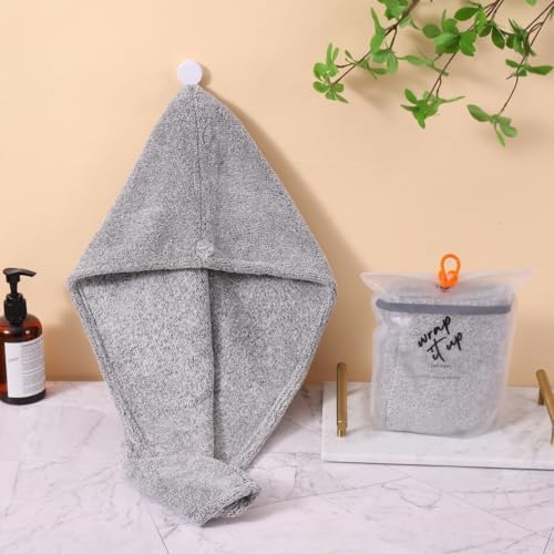 BAWYU 2 Pack Microfiber Hair Towel Wrap